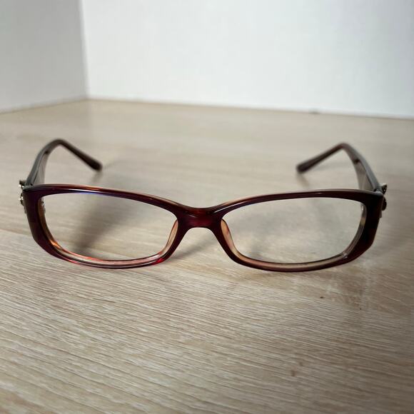 Bvlgari 466-B 822 Eyeglasses RARE! Purple Pink Flower Rhinestone 54-15-135 - Picture 2 of 9